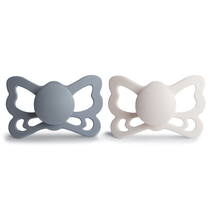 Mushie FRIGG Butterfly Anatomical Silicone Pacifier 2-Pack (6-18 Months)