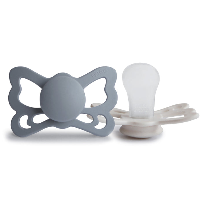 Mushie FRIGG Butterfly Anatomical Silicone Pacifier 2-Pack (6-18 Months)