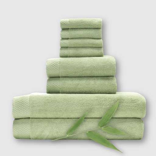 BedVoyage Bamboo Towel Set 8-Piece from BedVoyage Luxury Viscose - Sage