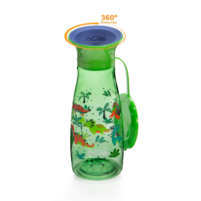 WOW CUP Mini - Green Dinosaurs, 12 oz/350 ml