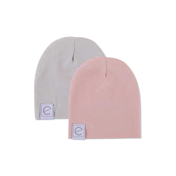 Ely's & Co. 2 Pack Jersey Cotton Beanie Hat Set