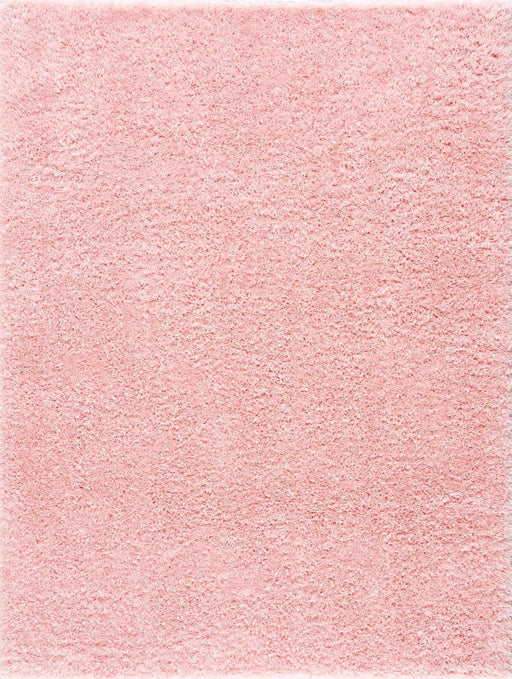 Hauteloom Faina Solid Pink Shag Rug Washable