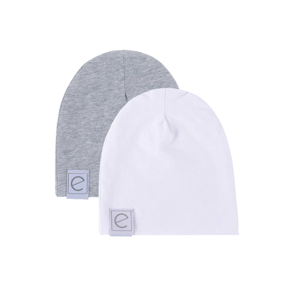 Ely's & Co. 2 Pack Jersey Cotton Beanie Hat Set