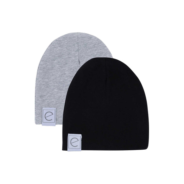 Ely's & Co. 2 Pack Jersey Cotton Beanie Hat Set