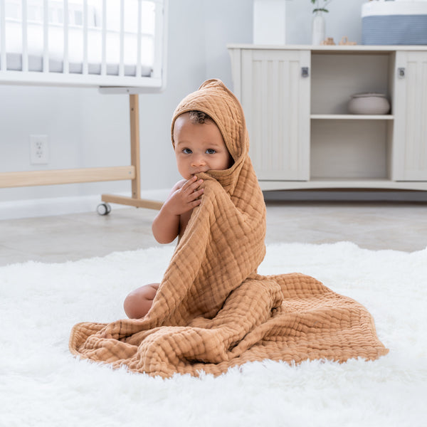 Comfy Cubs Baby Hooded Towels - Caramel