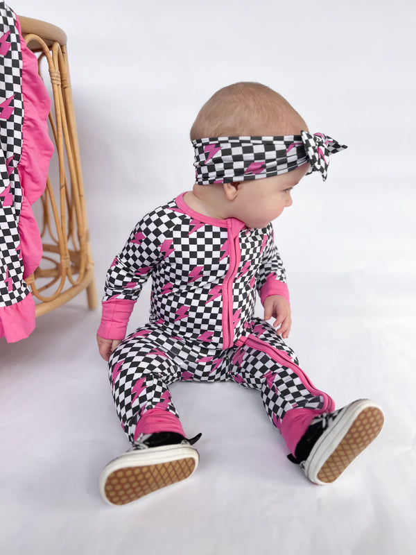 Dream Big Little Co FIERCE CHECKZZZ DREAM ROMPER