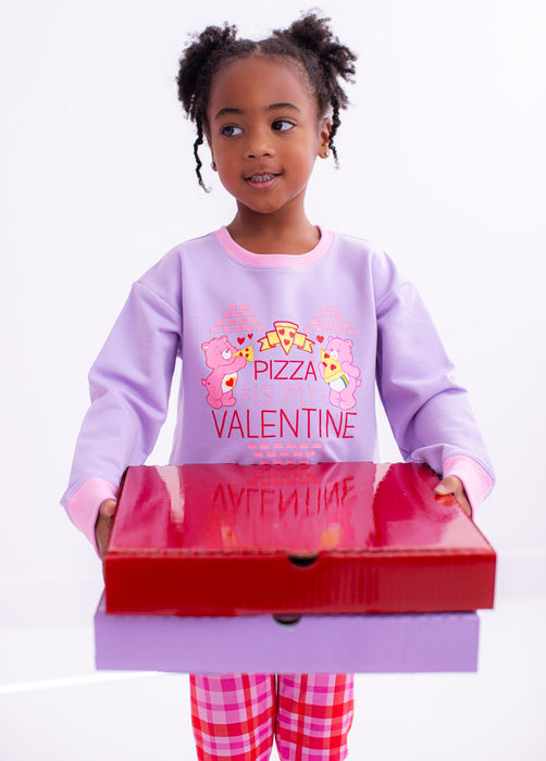 Birdie Bean Care Bears™ pizza valentine crewneck sweatshirt