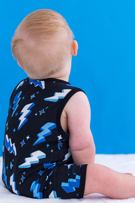 Birdie Bean bolt shortie tank romper