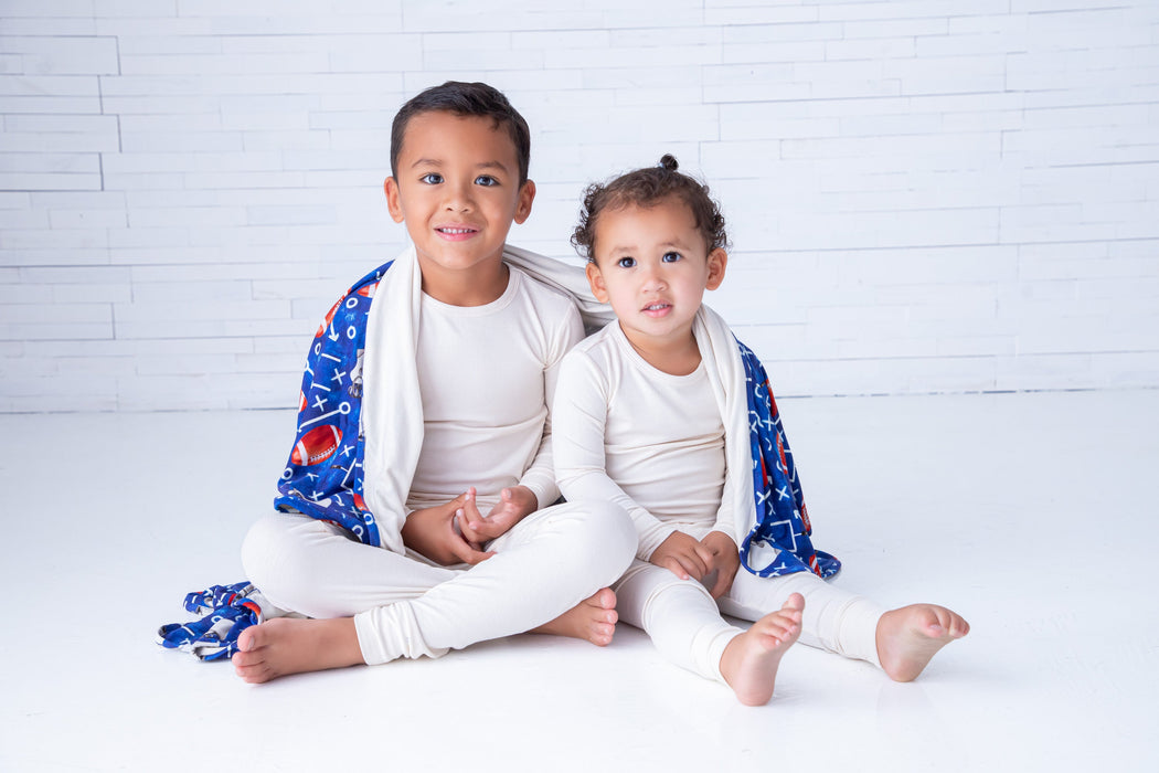 Birdie Bean ivory ribbed 2-piece pajamas