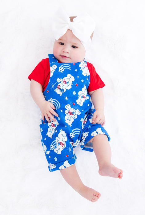 Birdie Bean Care Bears™ America Cares terry overall set