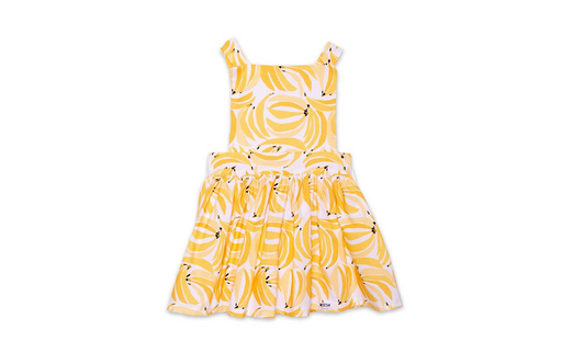 Worthy Threads Girls Pinafore Dress in Bananas
