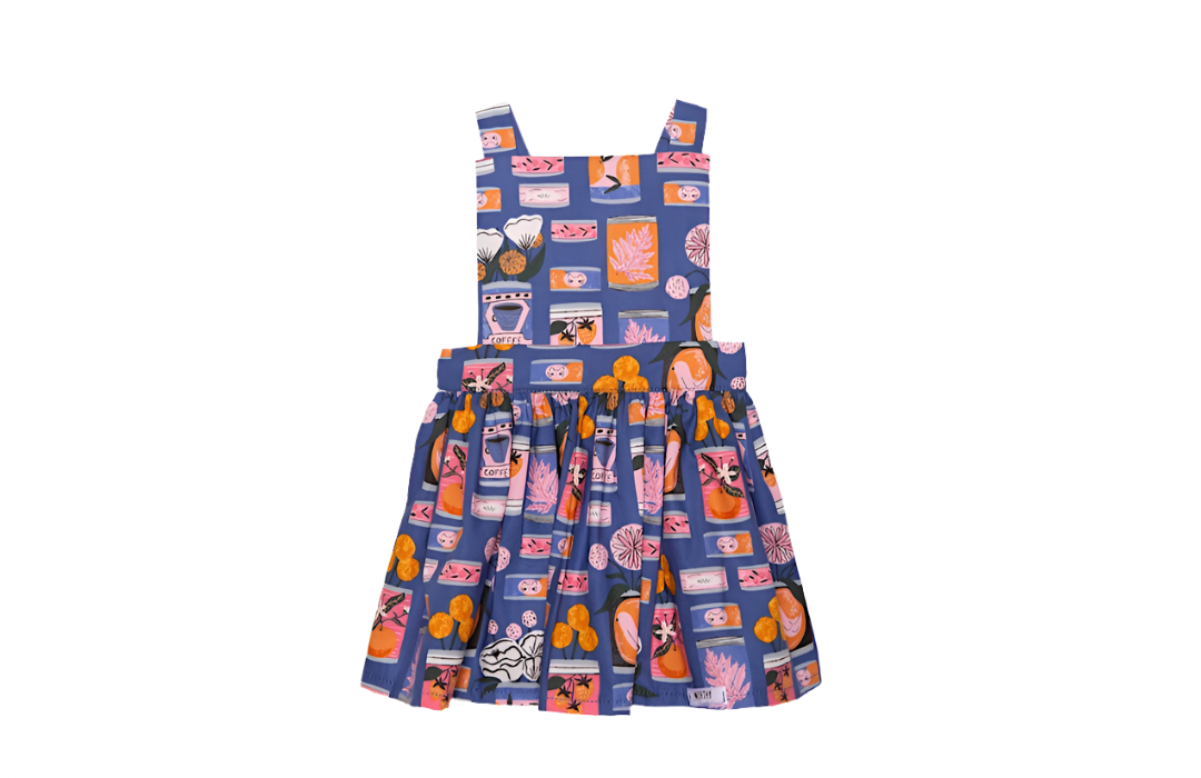 Worthy Threads Pinafore Dress in Tin Can Flowers