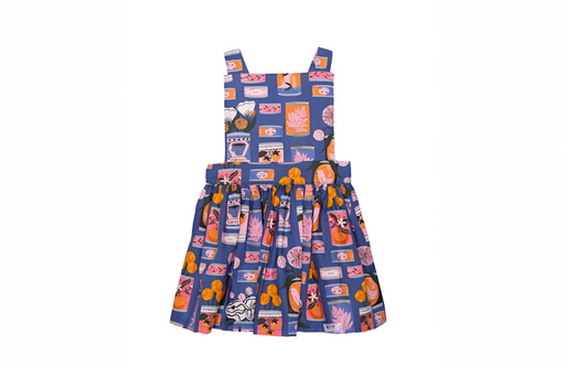 Worthy Threads Pinafore Dress in Tin Can Flowers