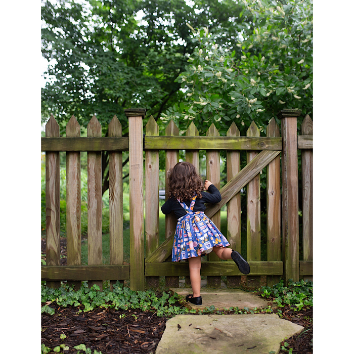 Worthy Threads Pinafore Dress in Tin Can Flowers