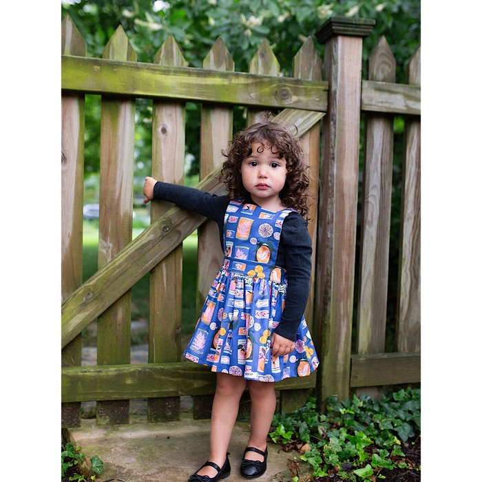 Worthy Threads Pinafore Dress in Tin Can Flowers