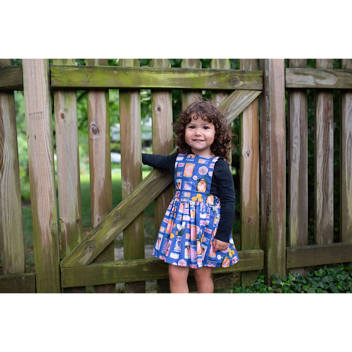 Worthy Threads Pinafore Dress in Tin Can Flowers