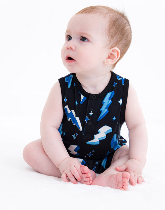 Birdie Bean bolt shortie tank romper