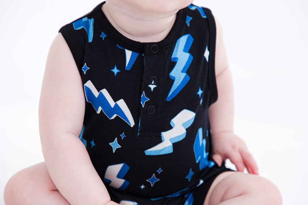 Birdie Bean bolt shortie tank romper