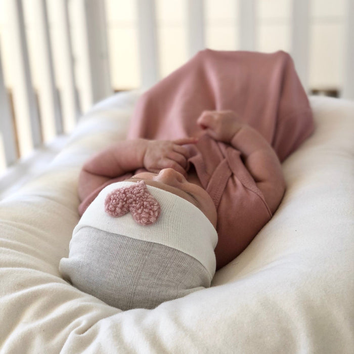 Ely's & Co. Newborn Hospital Hats - Pink & White