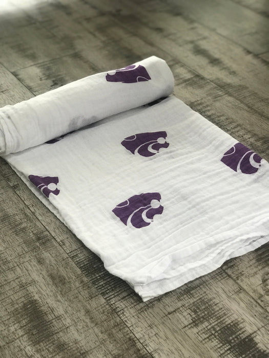 Three Little Anchors Kansas State University Swaddle Blanket