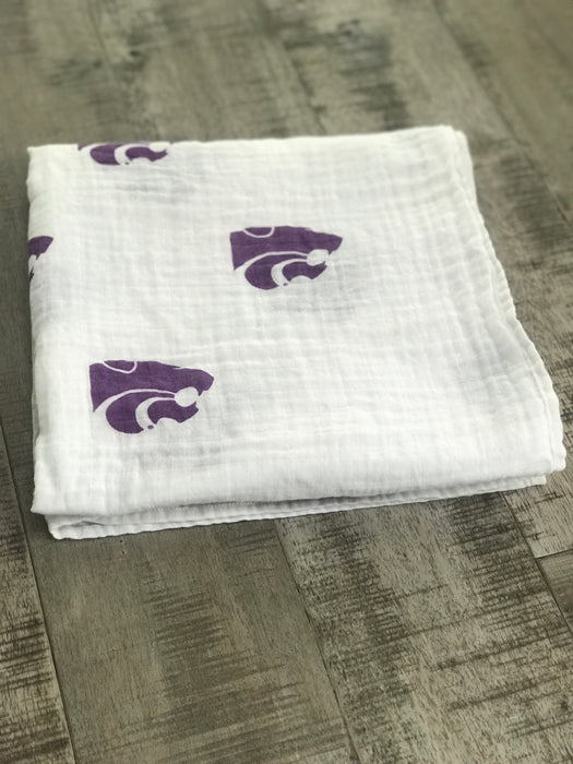 Three Little Anchors Kansas State University Swaddle Blanket