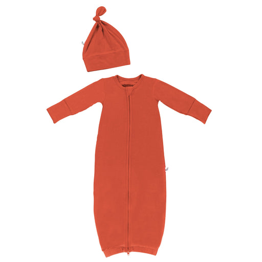 Free Birdees Rust Newborn Gown & Knot Hat Set