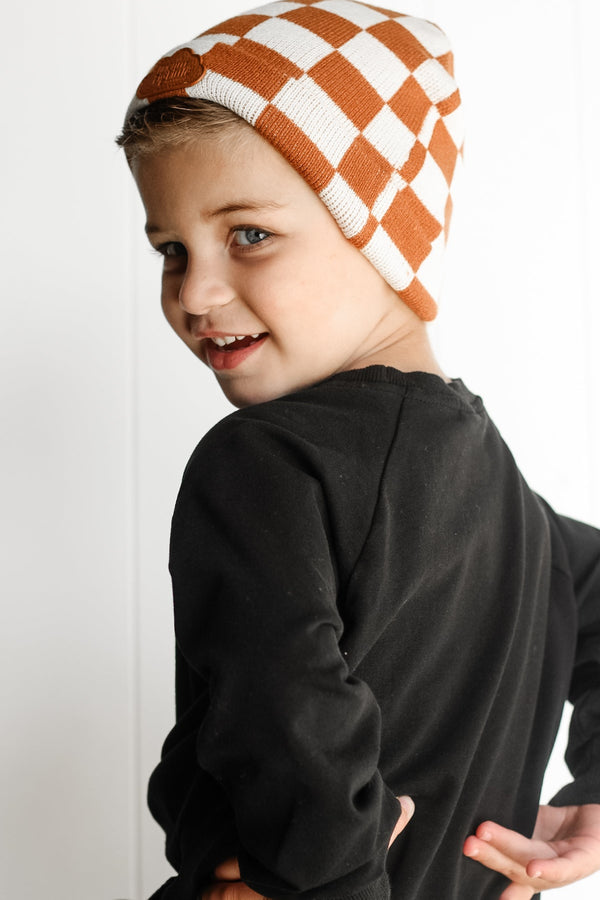 Dream Big Little Co Copper Checkers Dream Beanie