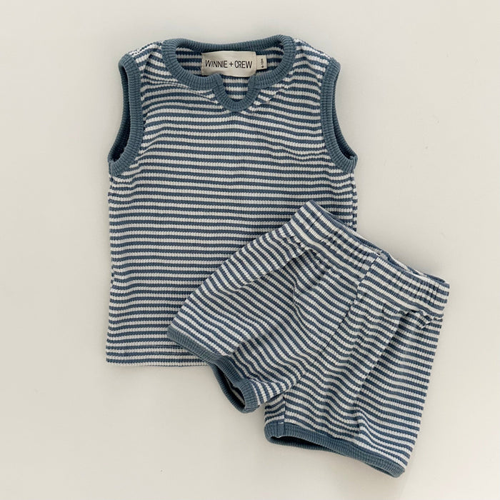 Winnie + Crew Tatum Sleeveless Set in Blue