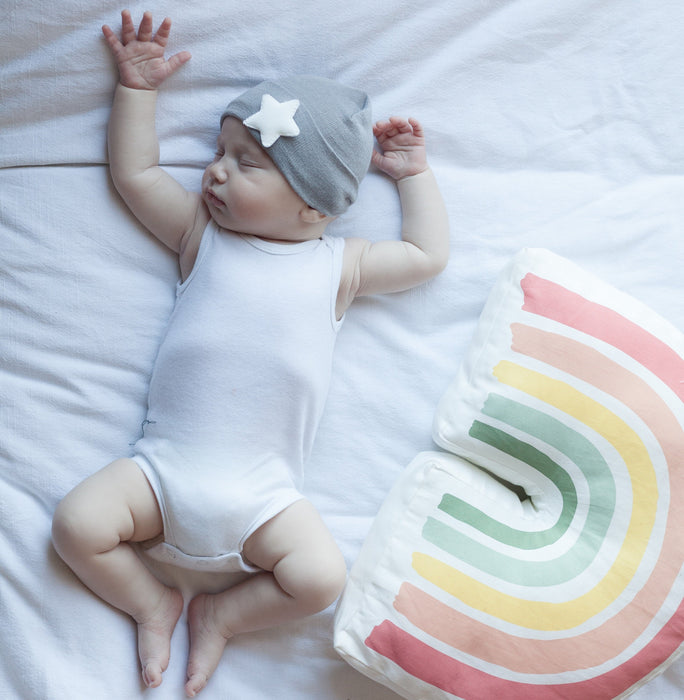 Ely's & Co. Newborn Hospital Hats - Grey & White