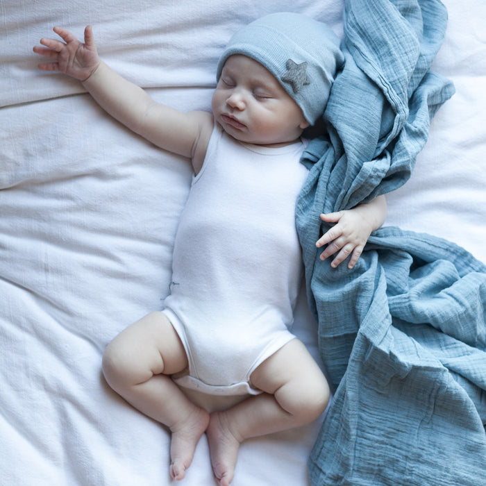 Ely's & Co. Newborn Hospital Hats - Blue & White