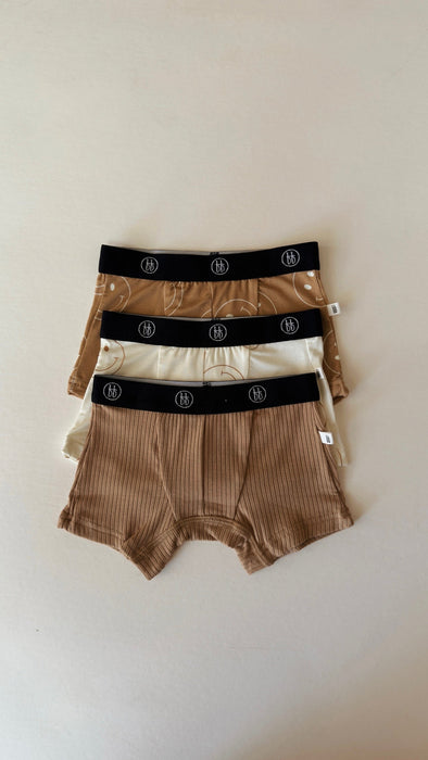 forever french Tan & Ivory Smile | Bamboo Boxers (3 Pack)
