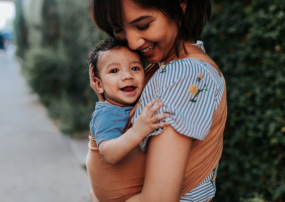 Tuck and Bundle Baby Wrap in Sandstone