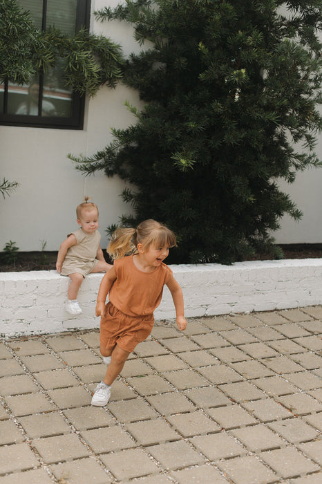 Winnie + Crew Tate Sleeveless Set in Burnt Orange