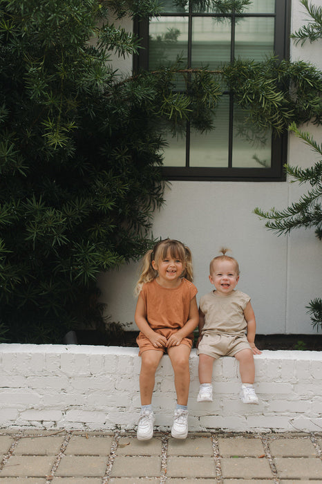 Winnie + Crew Tate Sleeveless Set in Burnt Orange