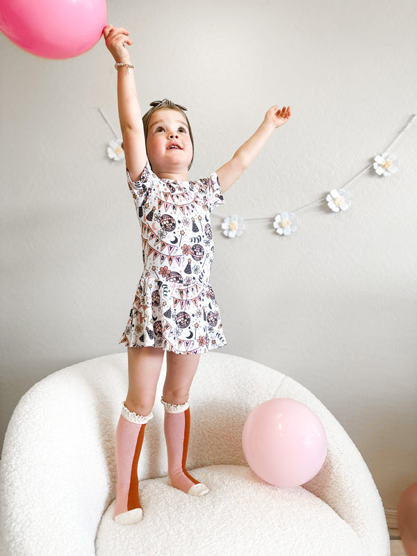 Dream Big Little Co DISCO BIRTHDAY GIRL DREAM BODYSUIT DRESS