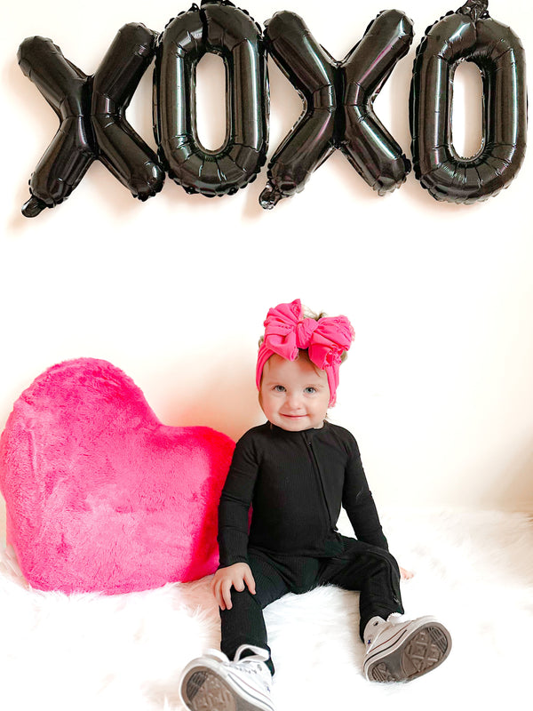 Dream Big Little Co Black Rib Dream Romper