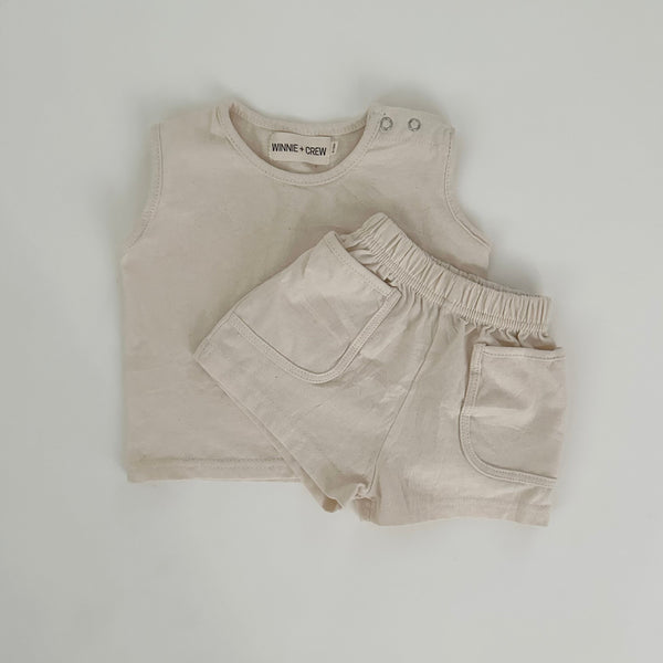 Winnie + Crew Tate Sleeveless Set in Cream