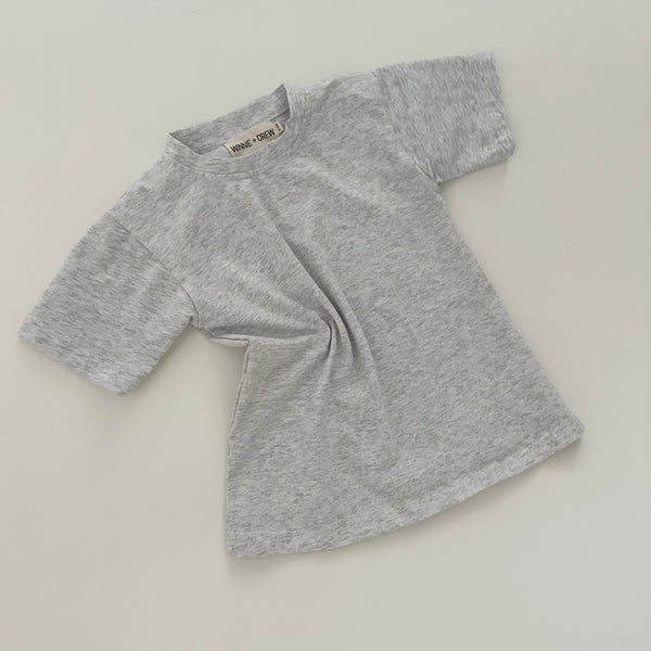 Winnie + Crew Lola T-Shirt Dress in Heather Grey