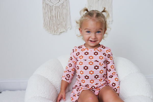 Dream Big Little Co FALLIN' FOR DAISIES DREAM BODYSUIT DRESS