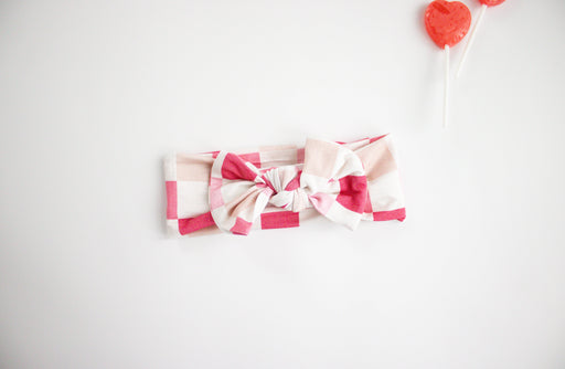 Dream Big Little Co DREAMY PINK CHECKERS DREAM BOW