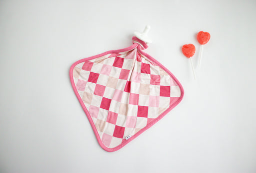 Dream Big Little Co DREAMY PINK CHECKERS DREAM LOVEY