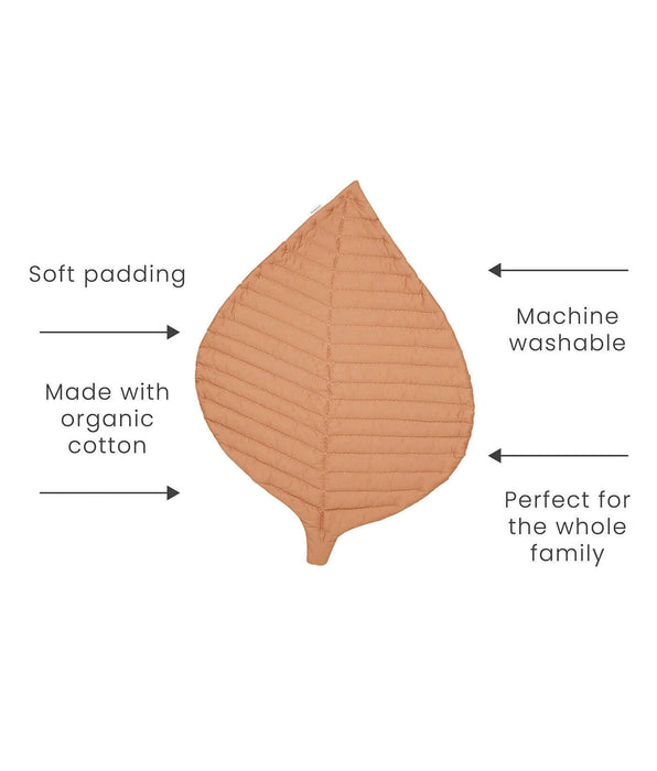 Toddlekind Leaf Organic Cotton Playmats | Camel