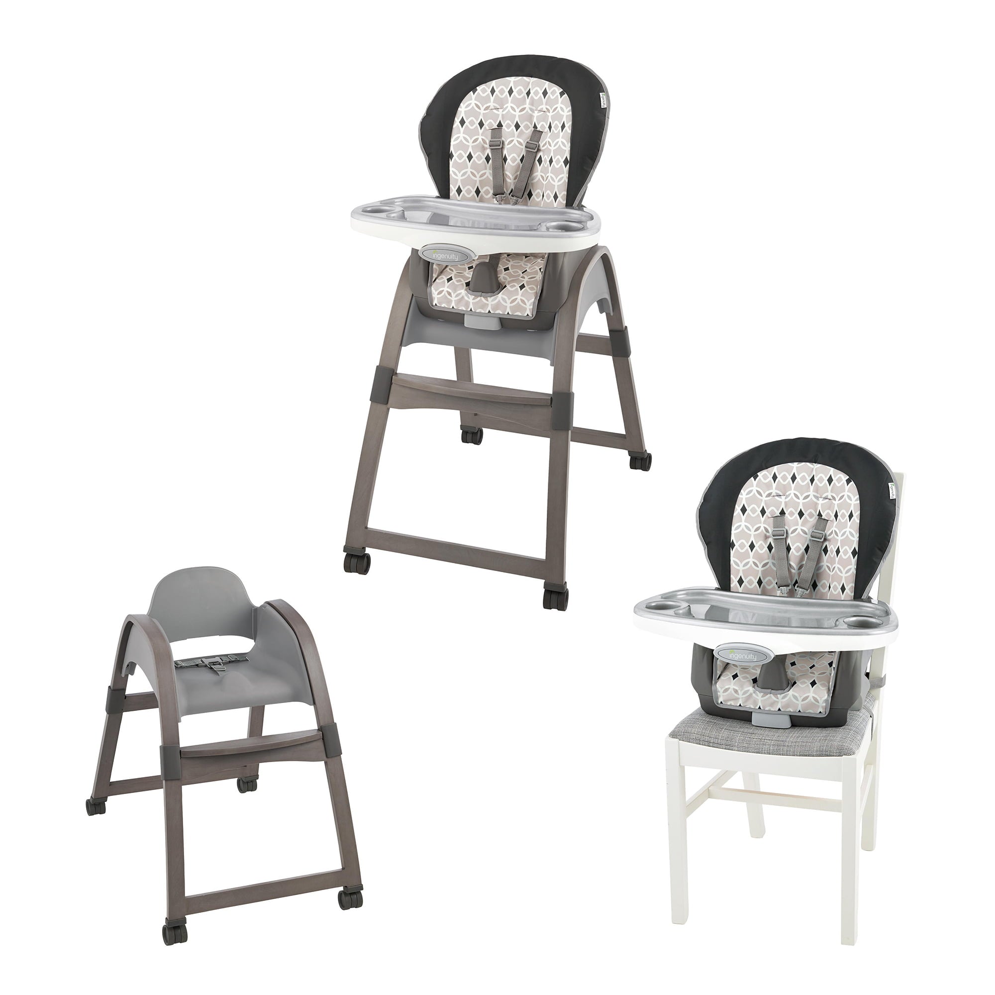 White and clearance wood high chair