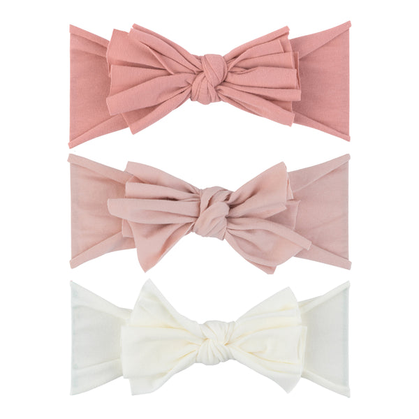 Ely's & Co. 3 Pack Headband Set - Dusty Rose, Blush & Ivory