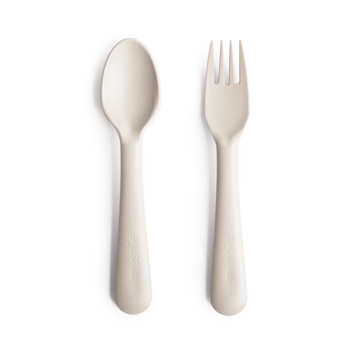 Mushie Dinnerware Fork and Spoon Set