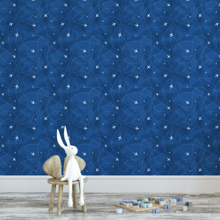 TeepeeJoy Airplane Wallpaper for Nursery and Kids Rooms - Jet-setter