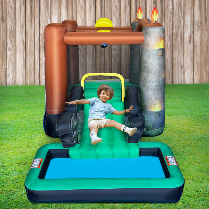 Funormous Jurassic World Bounce House Water Slide with Pool