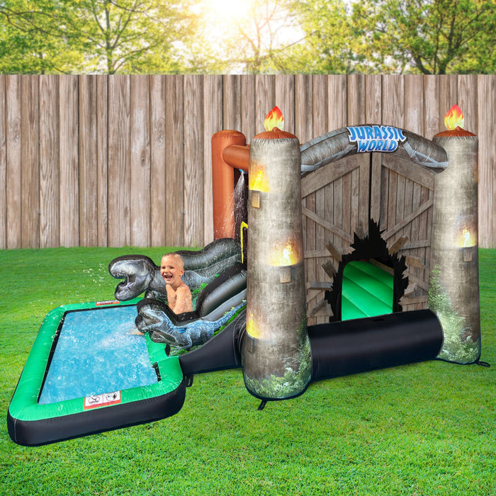 Funormous Jurassic World Bounce House Water Slide with Pool