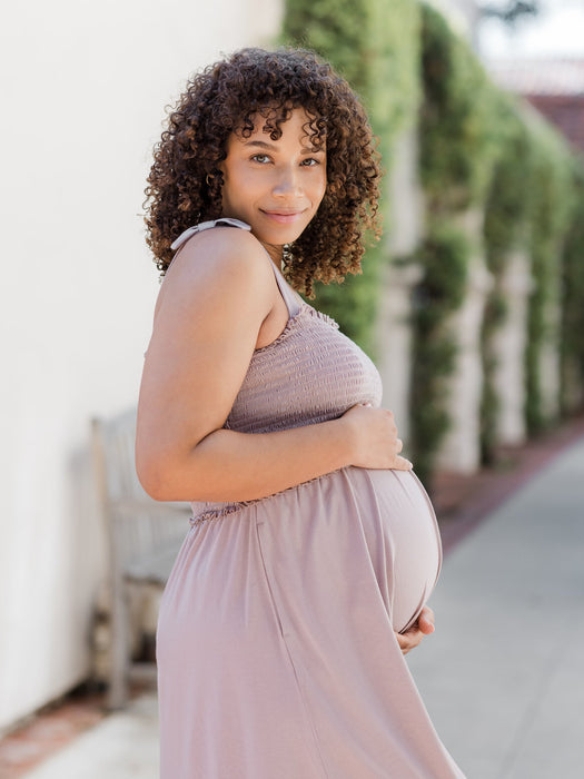 Kindred Bravely Sienna Smocked Maternity & Nursing Dress | Lilac Stone