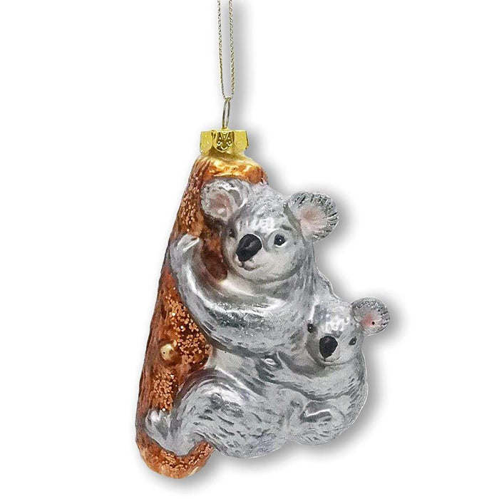 OrnamentallyYou Koala Baby and Parent Glass Christmas Ornament